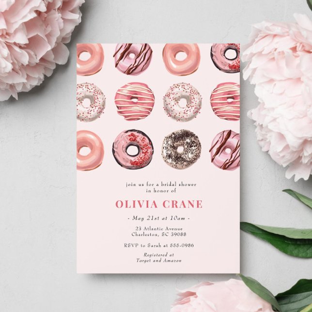 Invitación Dombos rosados y ducha de novias con diamantes (Subido por el creador)