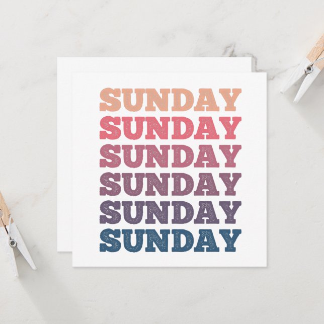 Invitación Domingo Colorido Repetido Domingo (Anverso/Reverso In Situ)