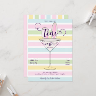 Invitación Domingo de Pascua Martini Cocktail Brunch Dinner F