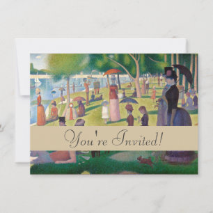 Invitación Domingo en la pintura de La Grande Jatte Seurat