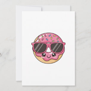 Invitación Dona Cool con Gafas de Sol