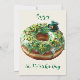 Invitación Dona feliz día de San Patricio con sombrero de due