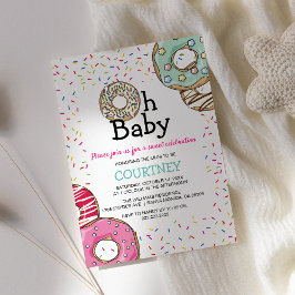 Invitación Dona y Sprinkles Oh Baby | Shower de Bebé