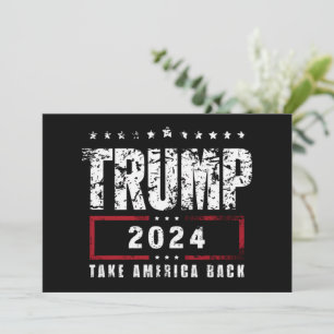 Invitación Donald Trump 2024 Recuperar América Elección