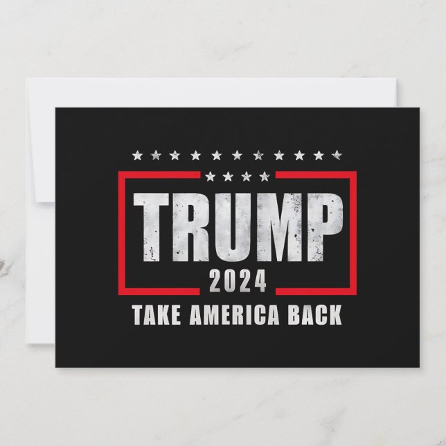 Invitación Donald Trump 2024 retrotrae a Estados Unidos a las (Anverso)