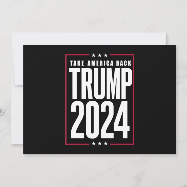 Invitación Donald Trump 2024 retrotrae a Estados Unidos a las (Anverso)