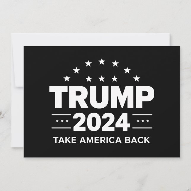 Invitación Donald Trump 2024 retrotrae a Estados Unidos a las (Anverso)