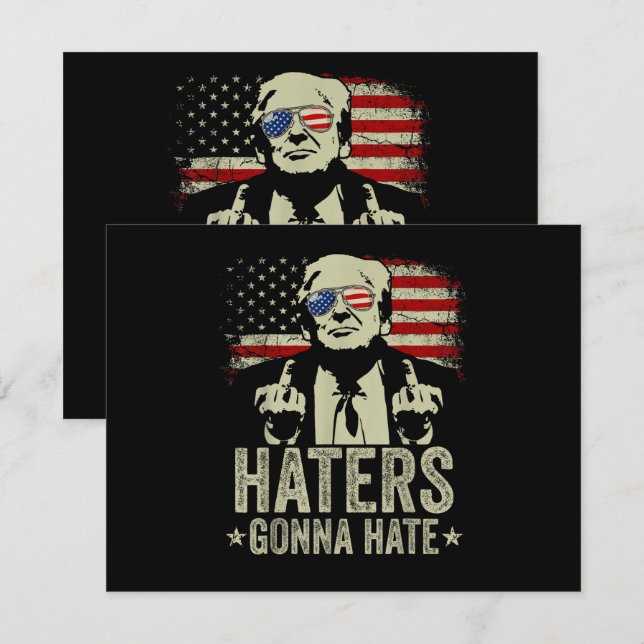 Invitación  Donald Trump Middle Finger (Anverso / Reverso)