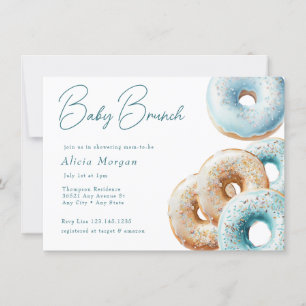 Invitación Donar Blue Gingham Boy Baby Shower