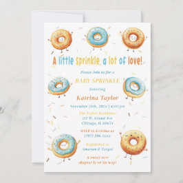 Invitación Donas comestibles bebé niño sprinkle