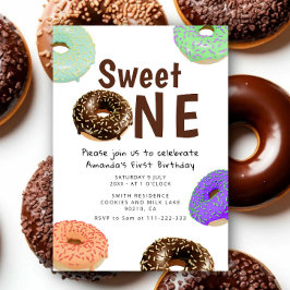 Invitación Donas Sweet One 1er Cumpleaños