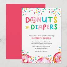 Donas y Pañales Sprinkle de bebé Dulce Colorido Di