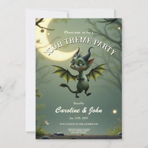 Invitación Donde bailan los rayos de luna, despierta un peque