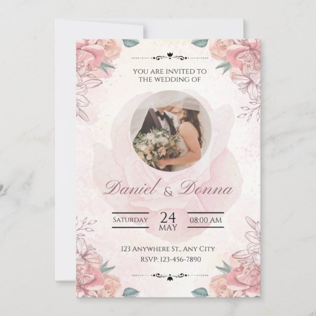 Invitación Donde el amor dura para siempre (Anverso)