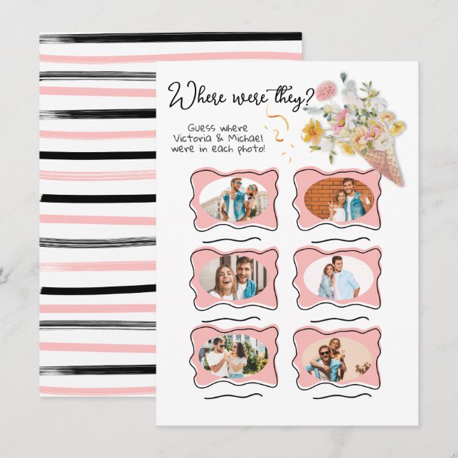 Invitación ¿Dónde estaban los partidos de las Novias de Photo (Anverso / Reverso)