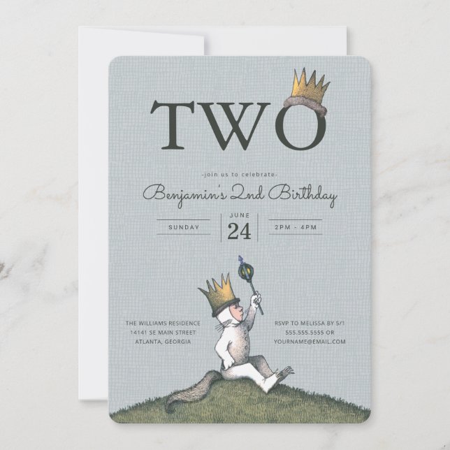 Invitación Donde las cosas salvajes 2do cumpleaños (Anverso)