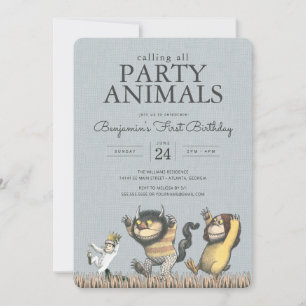 Invitación Donde las cosas salvajes son cumpleaños