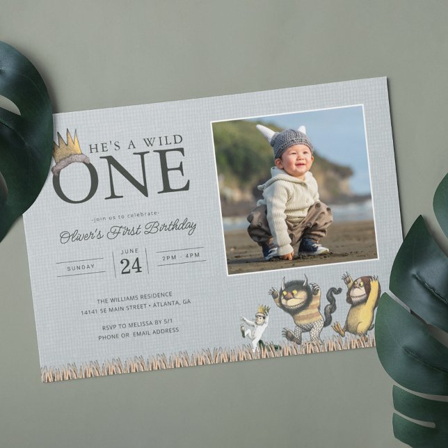Invitación Donde las cosas salvajes son el primer cumpleaños  (Subido por el creador)