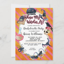 Invitación Donde Mis Testigos En La Fiesta De Bachelorette De