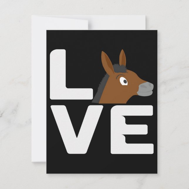 Invitación Donkey Love Donkeys Lover (Anverso)