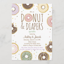 Donut and Diapers Sprinkle invita a ducha de Chica