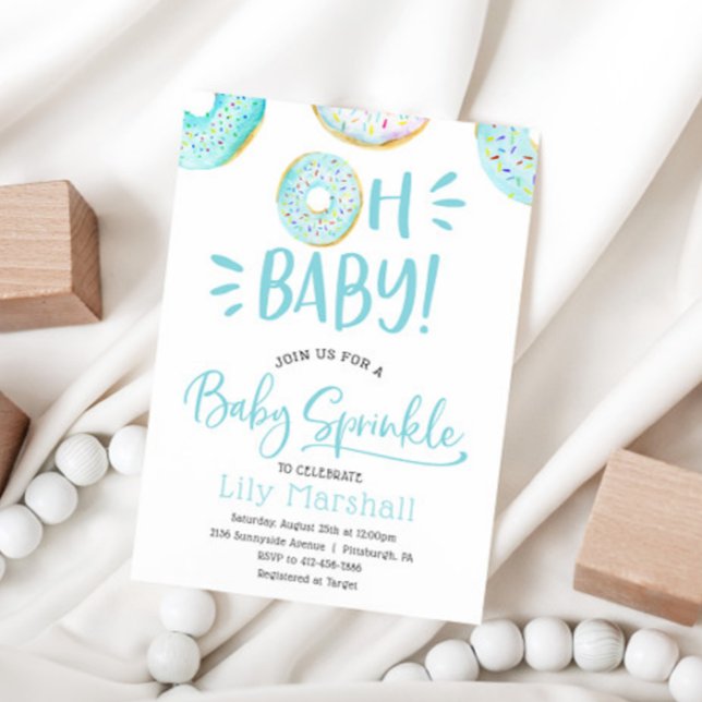 Invitación Donut Baby Sprinkle (Subido por el creador)