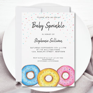 Invitación Donut Baby Sprinkle Baby Shower