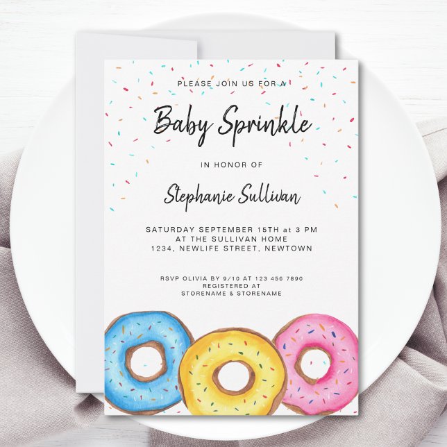 Invitación Donut Baby Sprinkle Baby Shower (Subido por el creador)