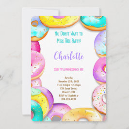 Invitación Donut Birthday Party