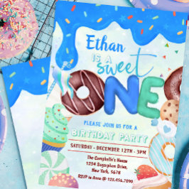Invitación Donut boy Sweet One Invitation