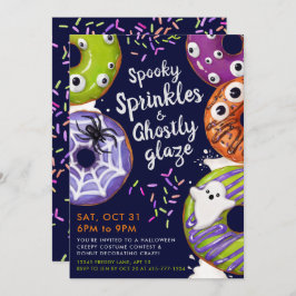 Invitación Donut Decorando la fiesta de Halloween