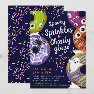 Invitación Donut Decorando la fiesta de Halloween