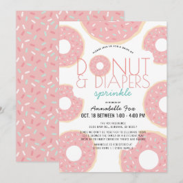 Invitación Donut & Diapers rocian Baby Shower