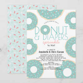 Invitación Donut & Diapers rocian Baby Shower por correo