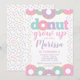 Invitación Donut Grow Up