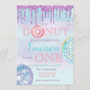 Invitación Donut, no quieres perder el cumpleaños