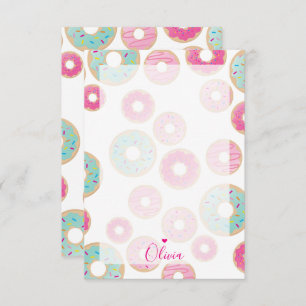 Invitación DONUT NOTE PAPER tierno maestro colorido gracias
