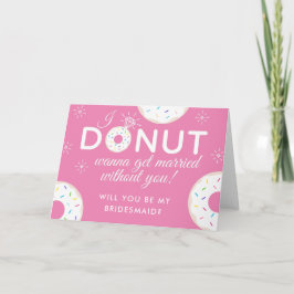 Invitación Donut "¿Serás mi dama de honor?" Rosa de la tarjet