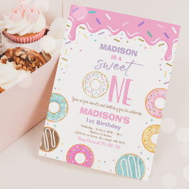 Invitación Donut Sweet One Birthday Party Donut 1er cumpleaño