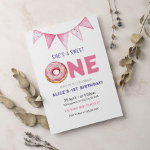Donut Sweet One Birthday Party Donut 1er cumpleaño