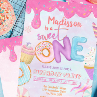 Invitación Donut Sweet One Invitation