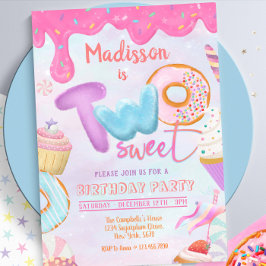 Invitación Donut Two Sweet One Invitation