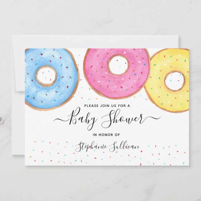 Invitación Donuts Baby Shower (Anverso)
