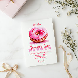 Invitación Donuts de acuarela en el día de Galentine