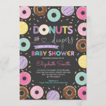 Donuts & Diapers Doughnut Baby Shower Chalkboard