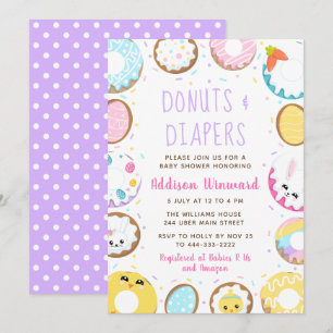 Invitación Donuts Easter Baby Shower