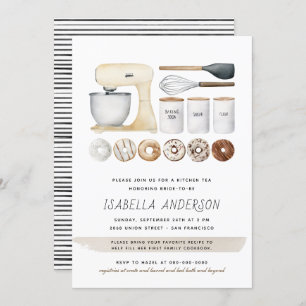 Invitación Donuts Kitchen Utensils Boho Bridal Shower
