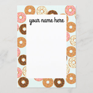 Invitación Donuts Notecards personalizados