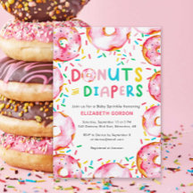 Dónuts y Pañales Sprinkle de Bebé Divertido Colori