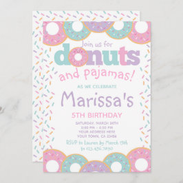 Invitación Donuts y pijamas